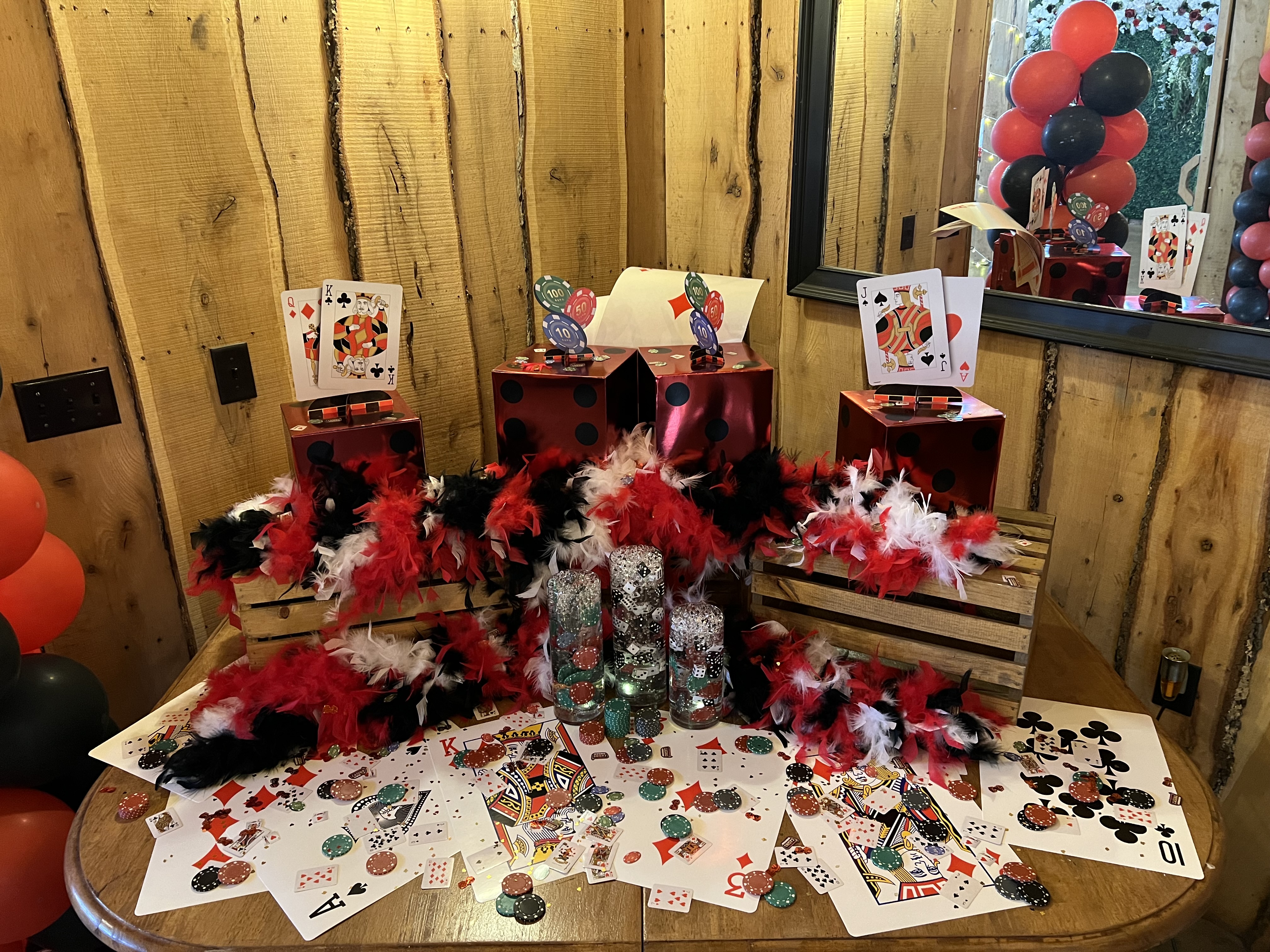 casino themed party decor