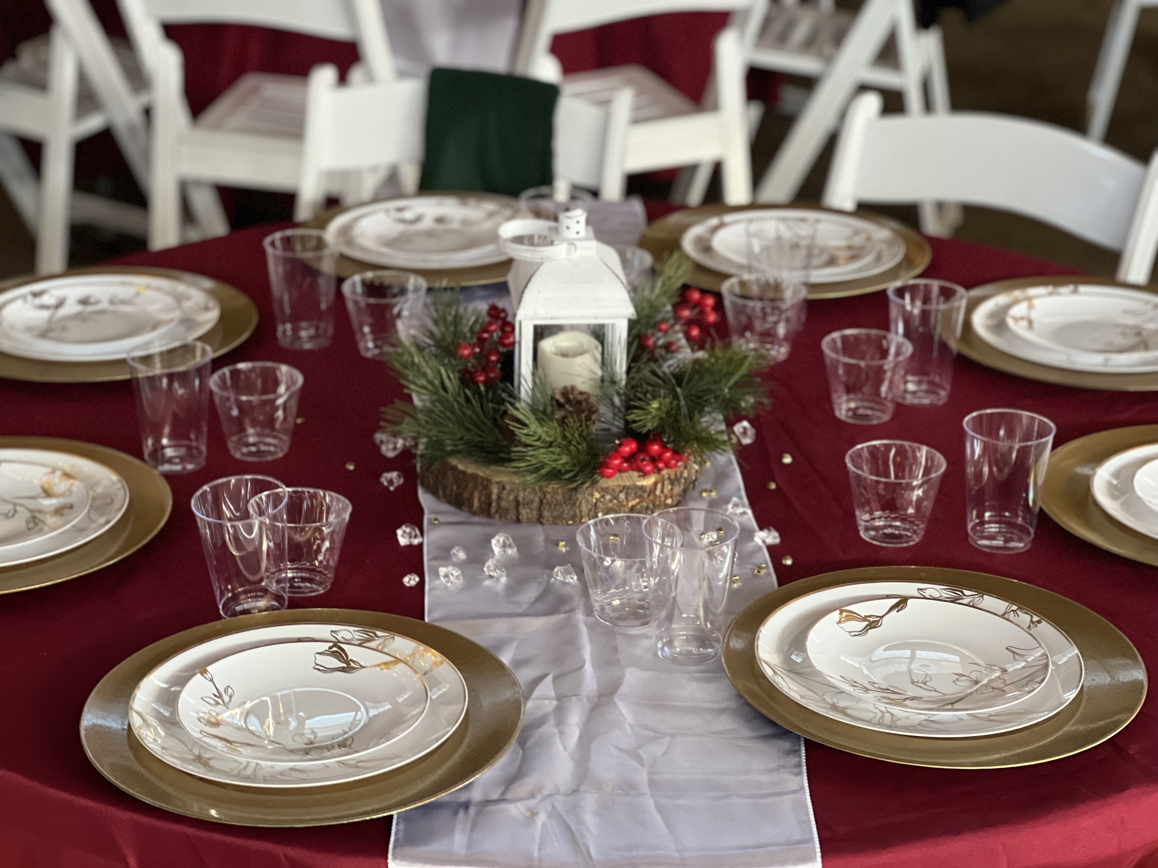 christmas party tablescape